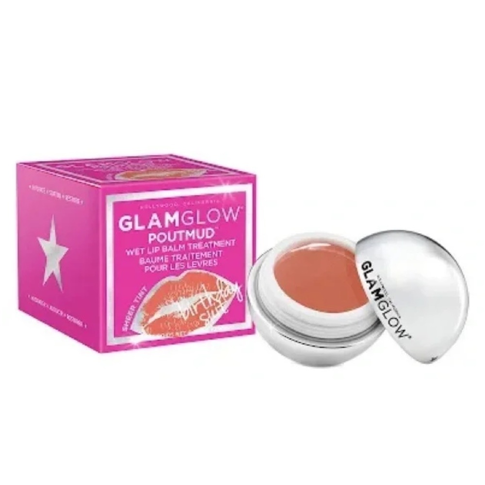 💎 GlamGlow PoutMud Wet Lip Balm Treatment- BIRTHDAY SUIT New In Box Full-Size